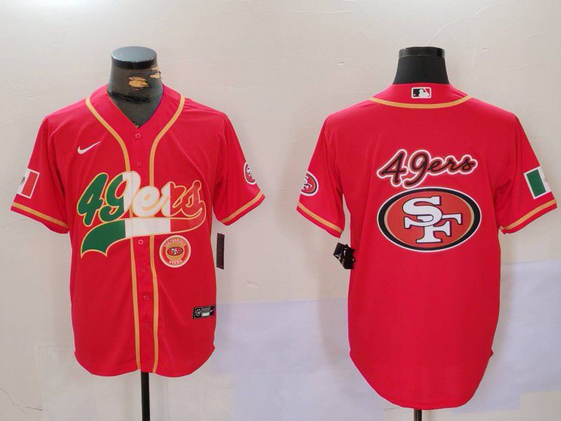 Men San Francisco 49ers Blank Red Second generation Mexican Joint Name 2024 Nike Limited NFL Jersey style 2